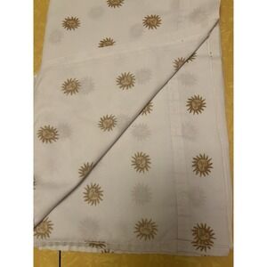 Vintage 90s Y2K Springs Celestial Yellow Sunshine Double Full Size Flat Sheet